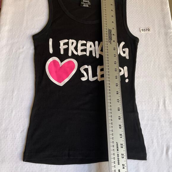 I Freaking Love Sleep Cute Tee Top, Black, Just Love, size L - Picture 4 of 7